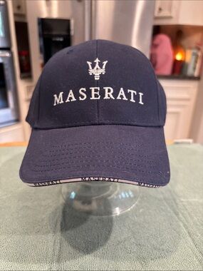 Men's Navy Maserati Embroidered Baseball Cap